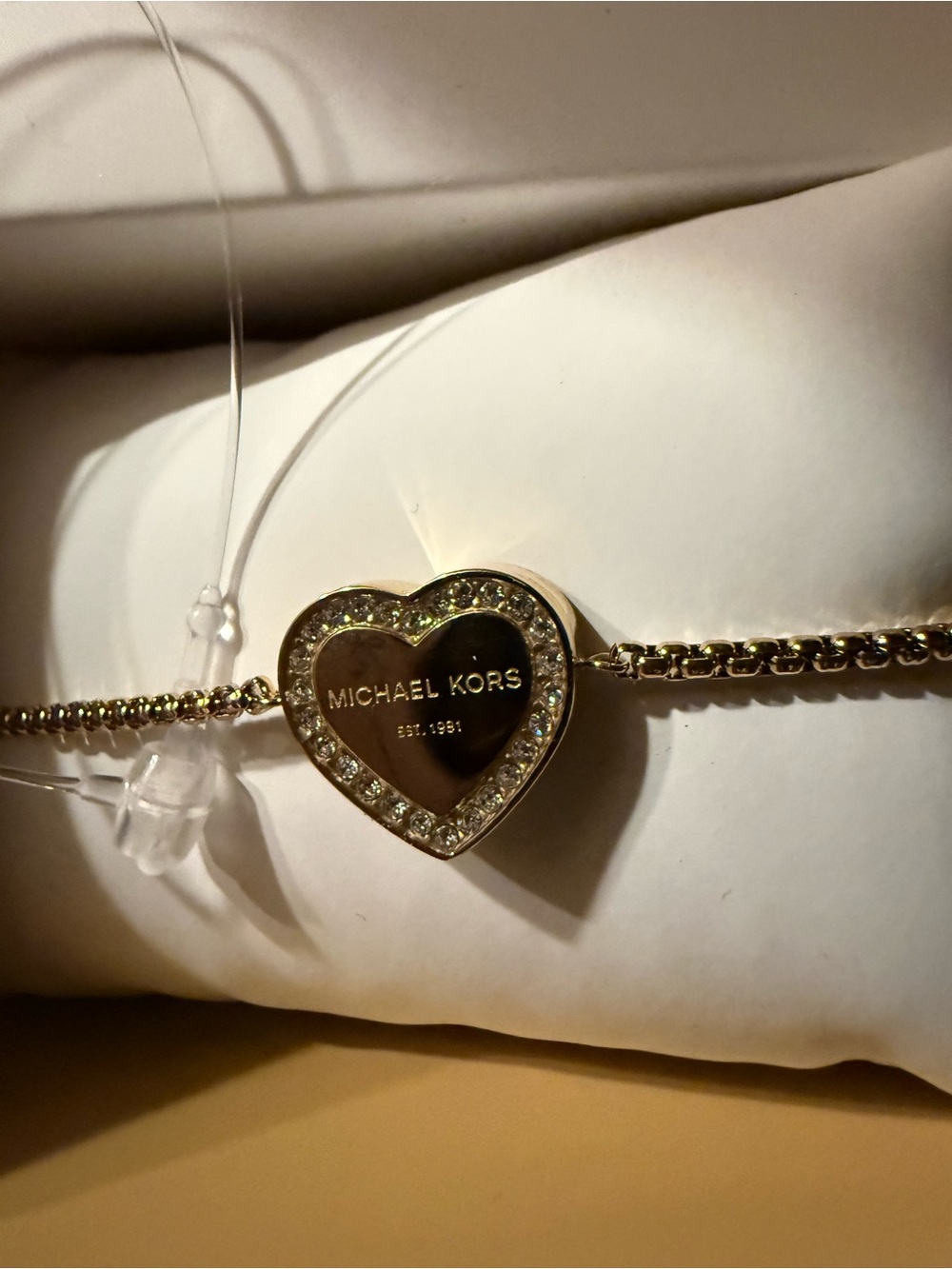 Michael Kors Gold Chain Bracelet with Heart Slider